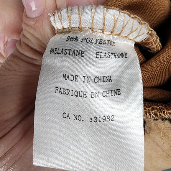 Minkas Brown Faux Suede Pull On Pants Size 2XL - Picture 7 of 8